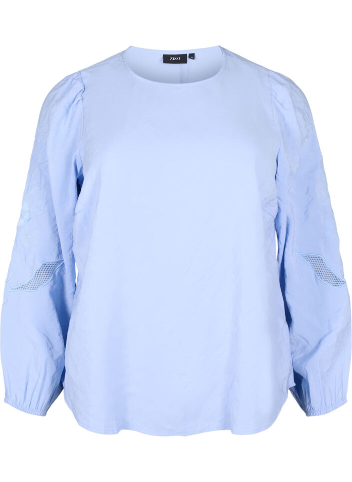 Chemisier en TENCEL™ Modal avec des broderies, Serenity, Packshot image number 0