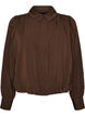 Chemise coupe ballon avec fermeture zipp&eacute;e invisible, Marron, Packshot image number 0