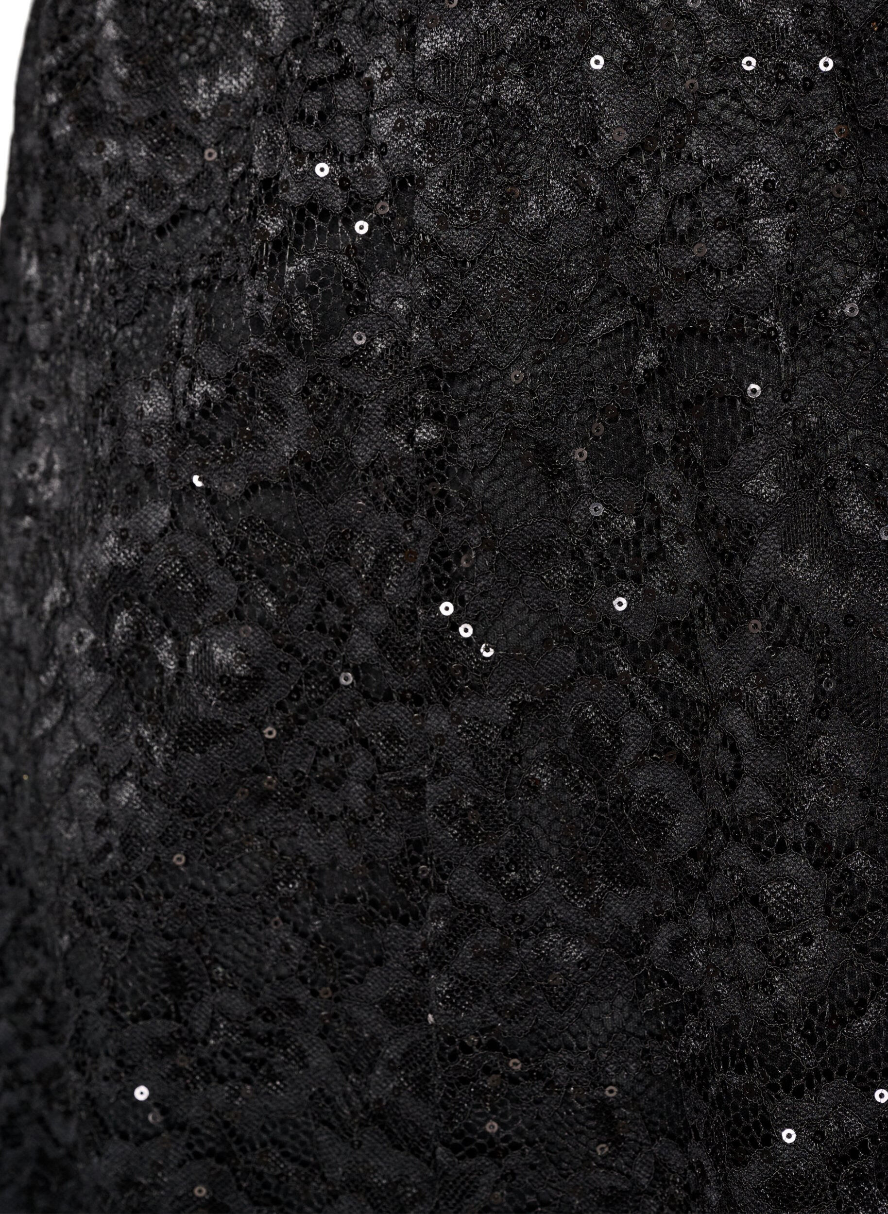 ZizziKanten midirok met pailletten, Zwart, Packshot image number 2