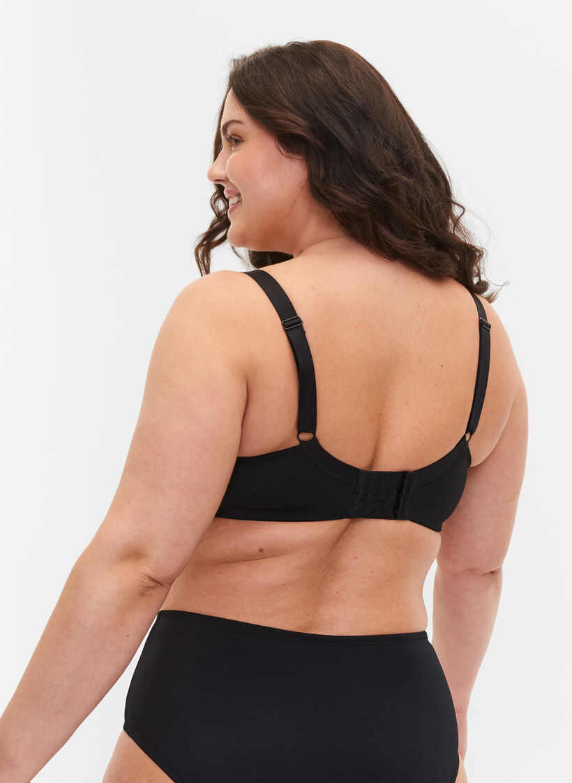 Soutien-gorge à armatures en dentelle, Black, Model image number 1