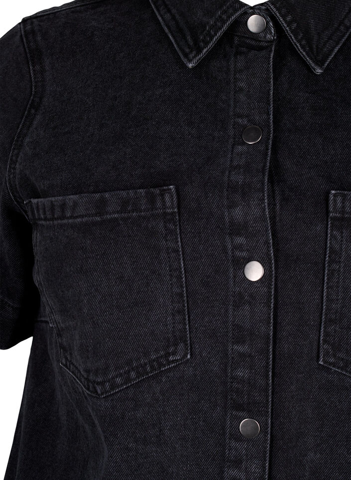 Chemise en jean longue à manches courtes, Grey Washed, Packshot image number 2