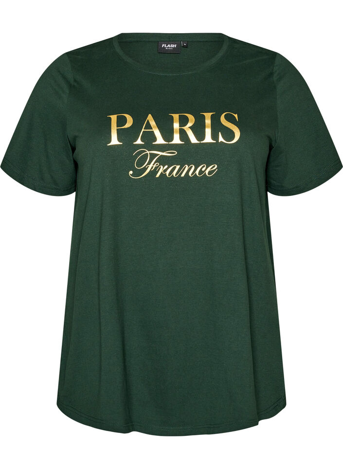 T-shirt imprim&eacute;, Vert, Packshot image number 0