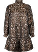Robe jacquard courte avec motif léopard, Brown Leo AOP, Packshot image number 0