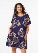 Jurk van viscose met coupenaad, Blauw, Model image number 0