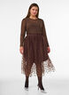 Jupe midi en tulle avec des c&oelig;urs, Marron, Model image number 0