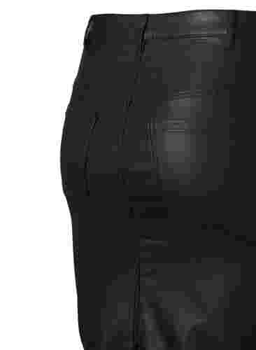 Jupe revêtue avec fente, Black, Packshot image number 2