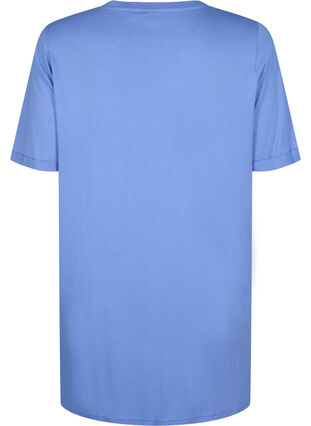 Effen kleur oversized v-hals t-shirt, Marina, Packshot image number 1