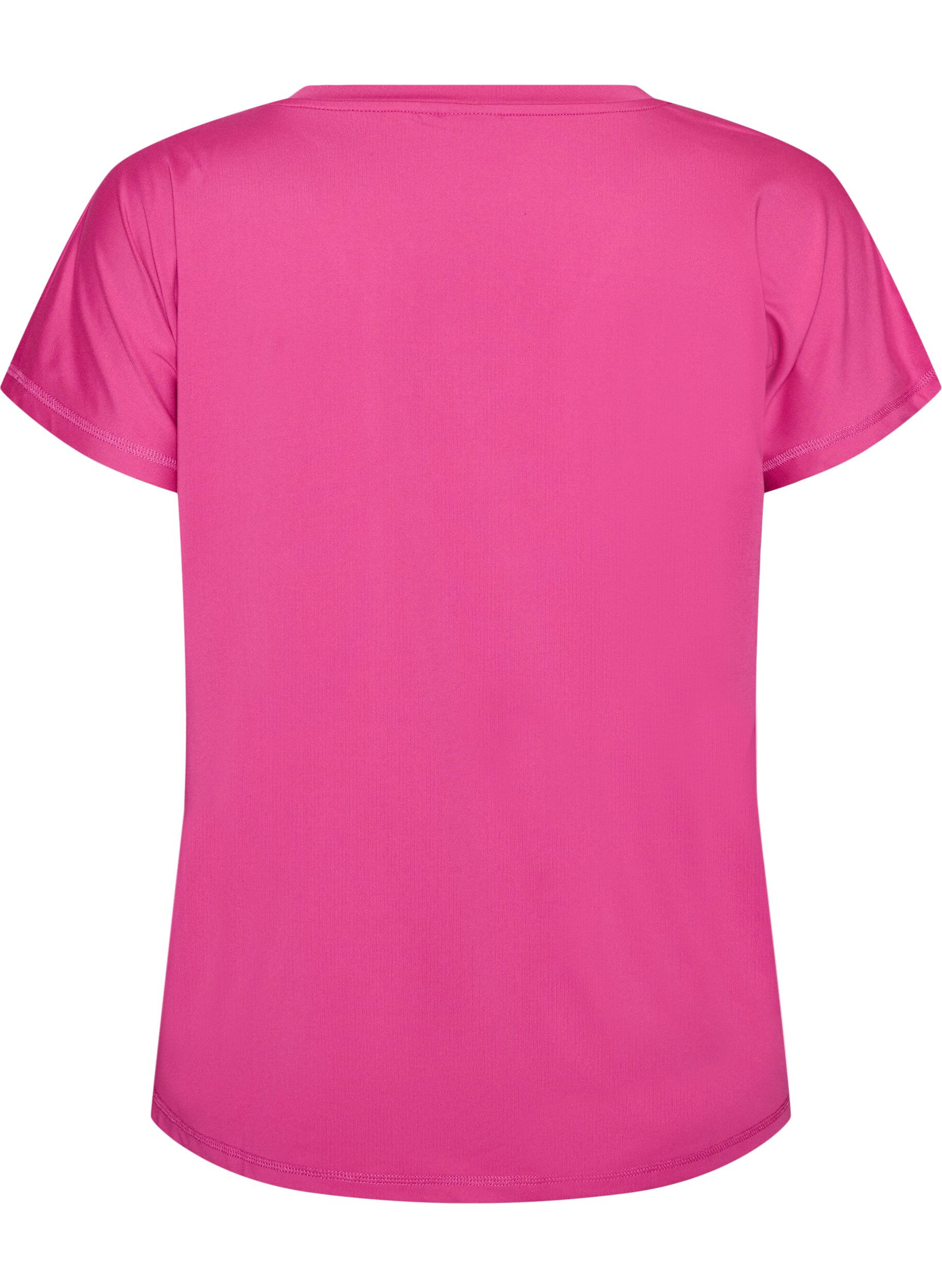 ZizziLosvallend trainings-T-shirt met V-hals, Roze, Packshot image number 1