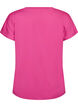Losvallend trainings-T-shirt met V-hals, Roze, Packshot image number 1