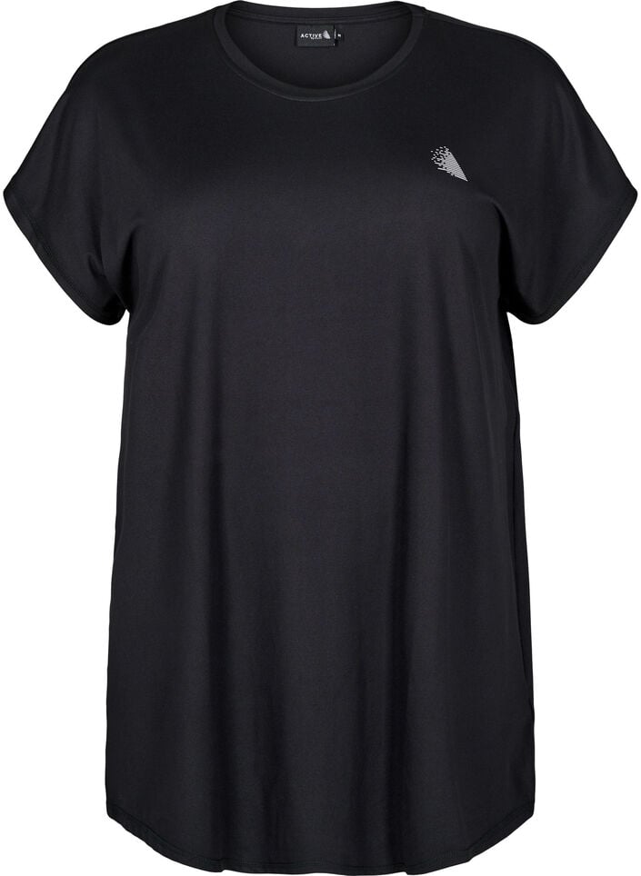 Lang workout T-shirt, Zwart, Packshot image number 0