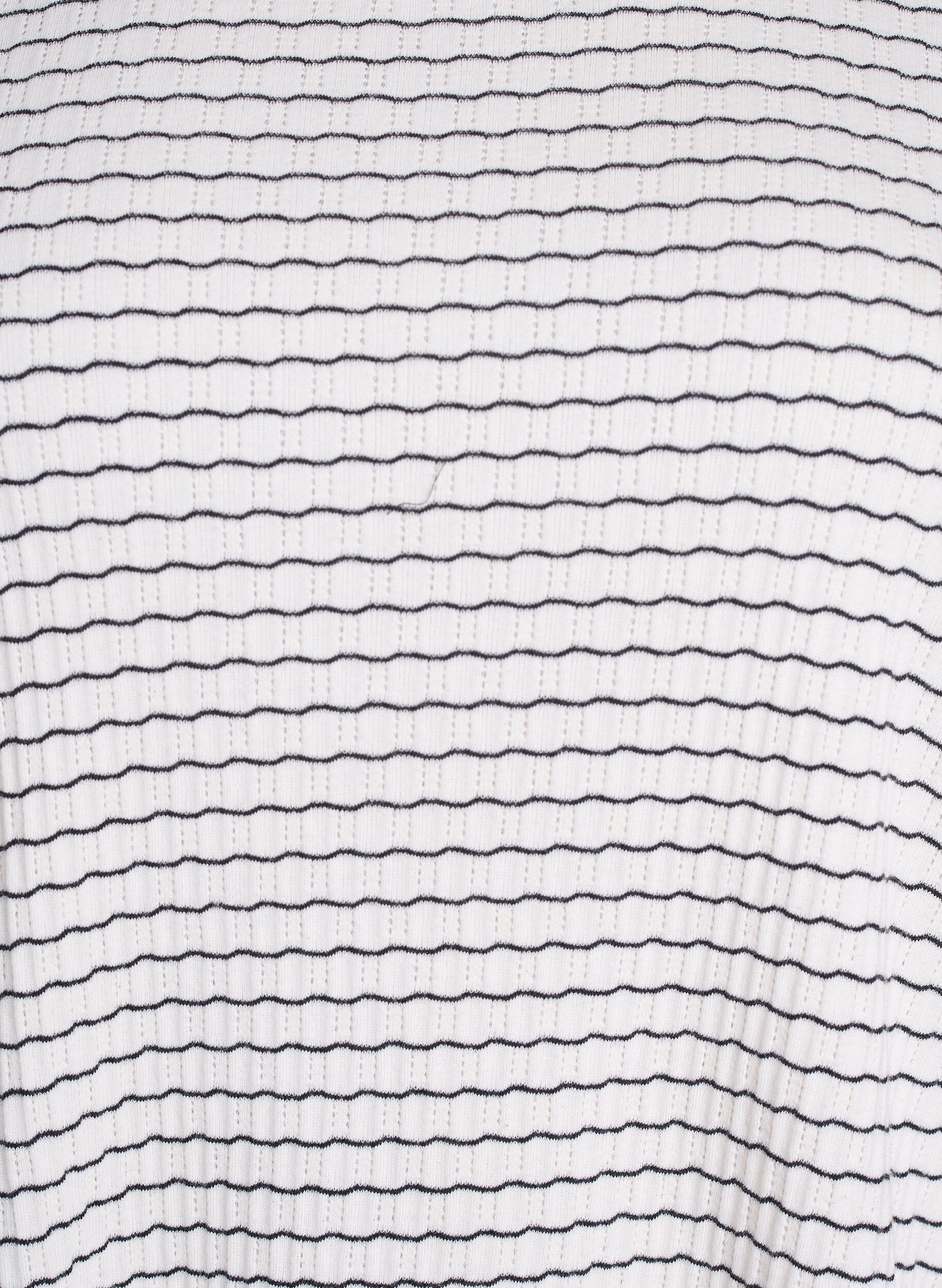 ZizziGestreepte jersey blouse met golvende randen, Wit, Packshot image number 2