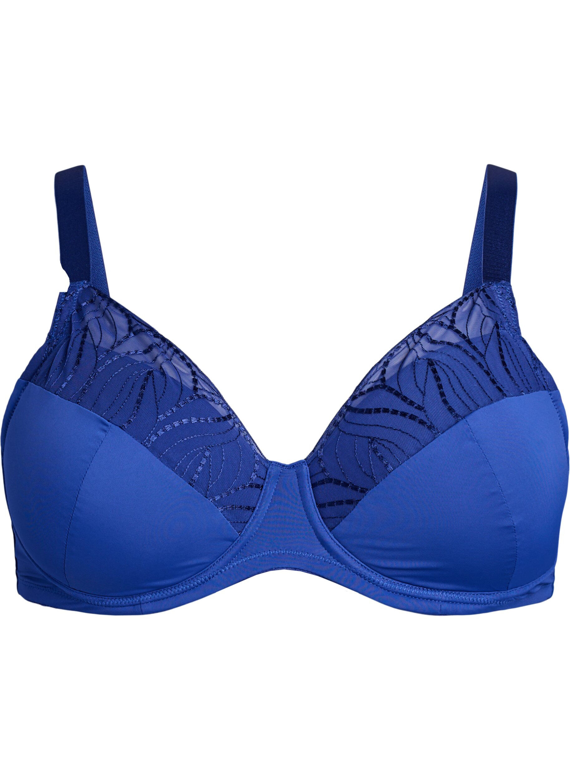 Soutien-gorge avec bonnets rembourr&eacute;s et maille brod&eacute;e