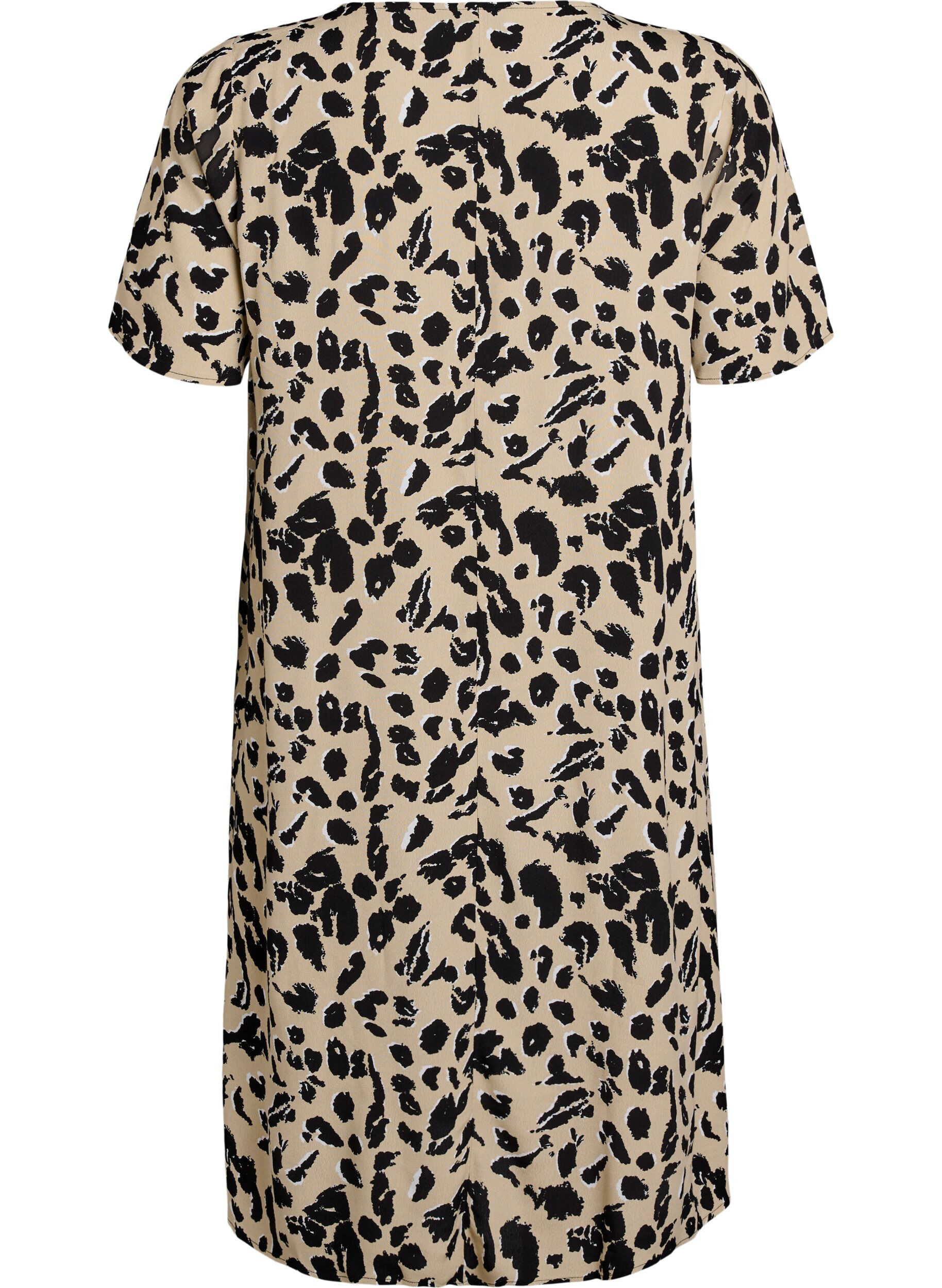 ZizziA-lijn jurk van viscose, Beige, Packshot image number 1