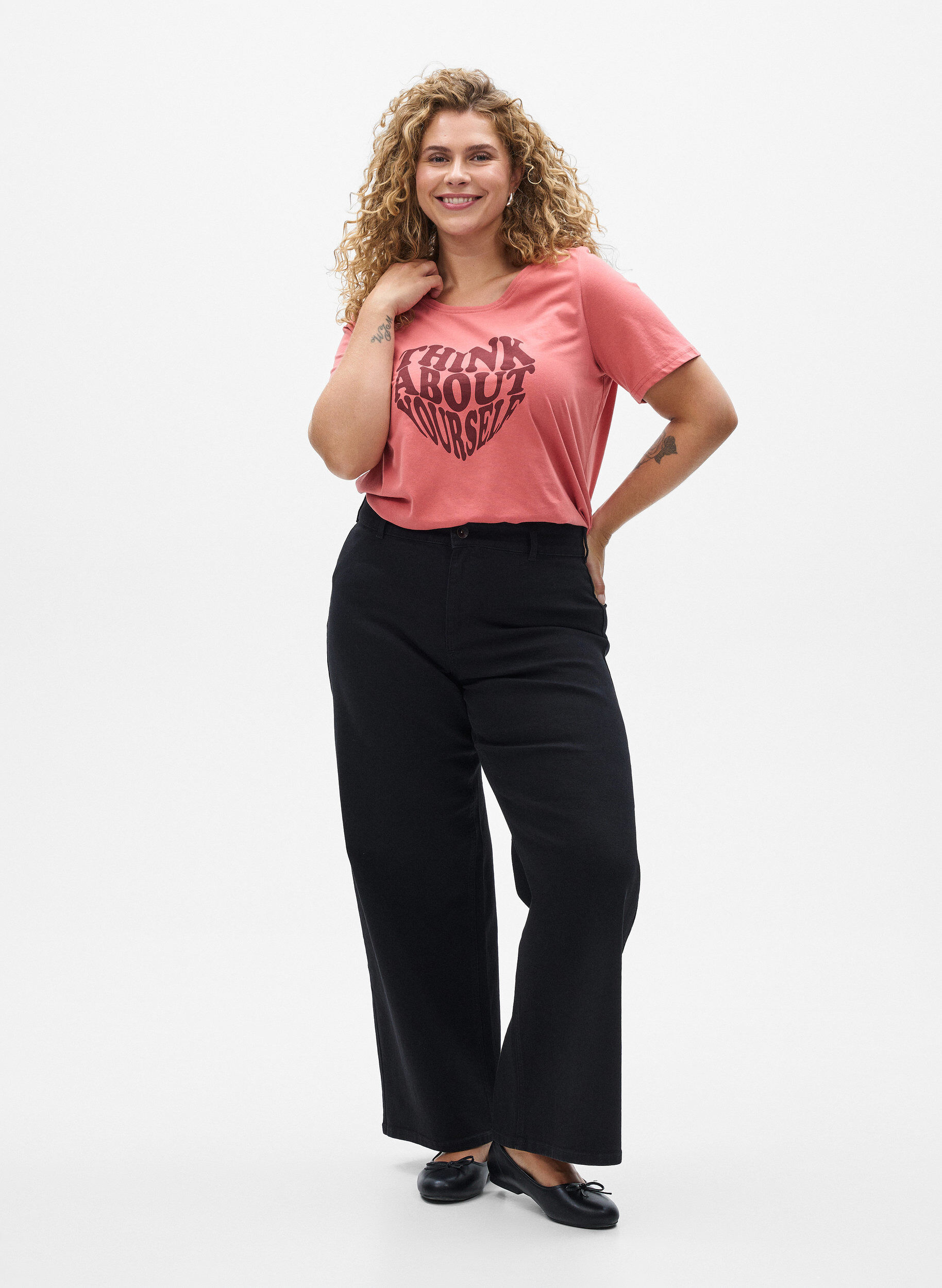 ZizziFLASH - T-shirt met motief, Rood, Model image number 1