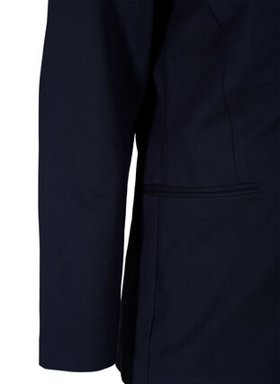 Basic blazer met knoop en sierzakken, Night Sky, Packshot image number 3