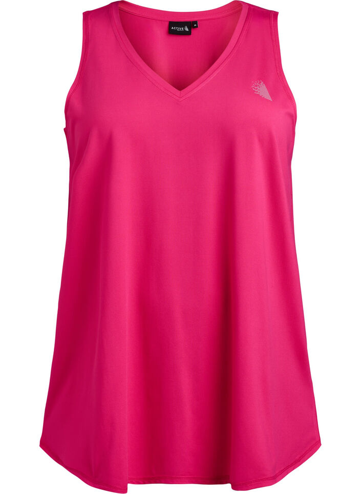 Workout top met V-hals, Roze, Packshot image number 0