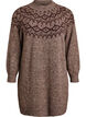 Robe en maille avec motif jacquard, Marron, Packshot image number 0