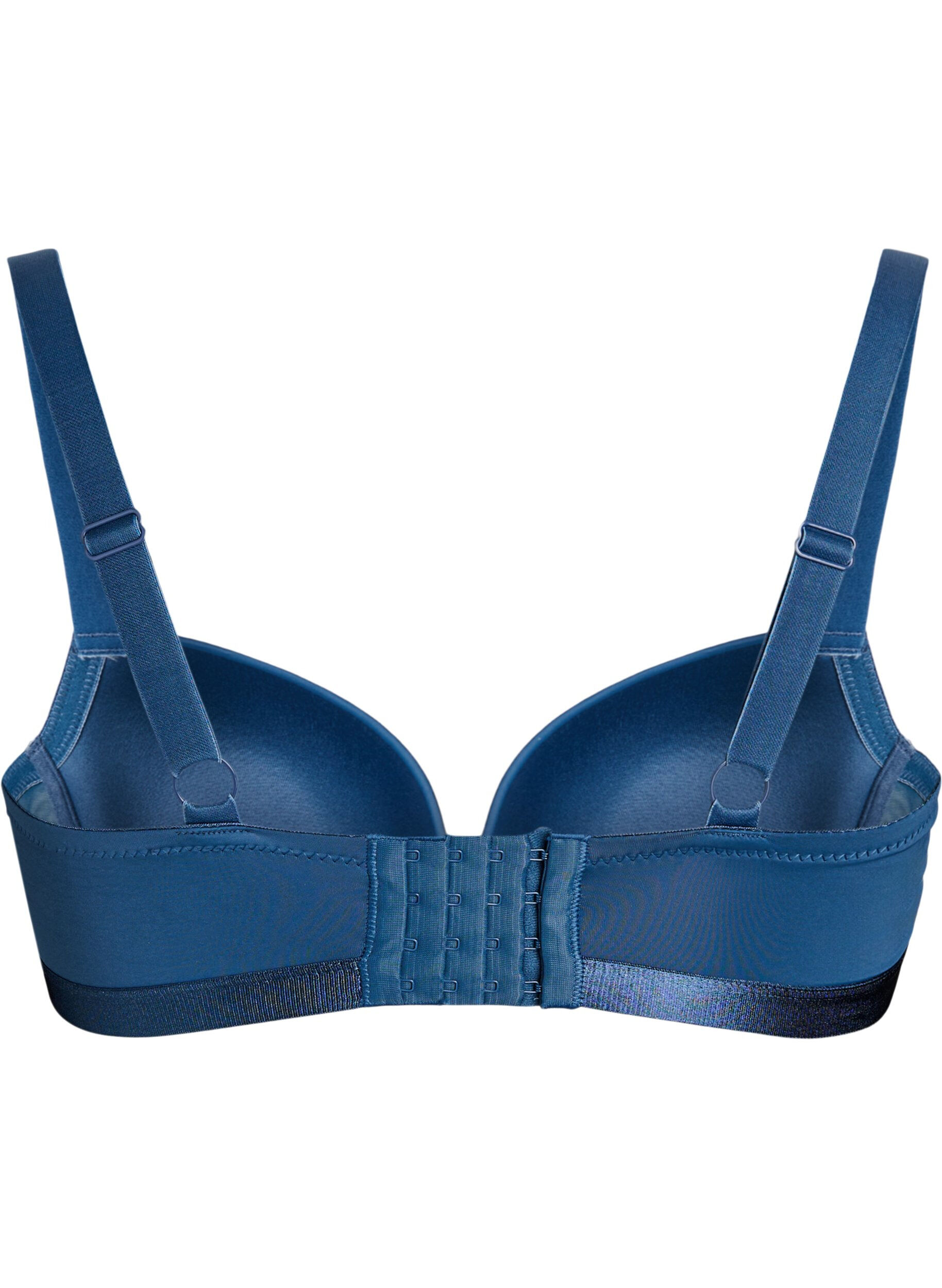ZizziVoorgevormde bh met mesh, Blauw, Packshot image number 1
