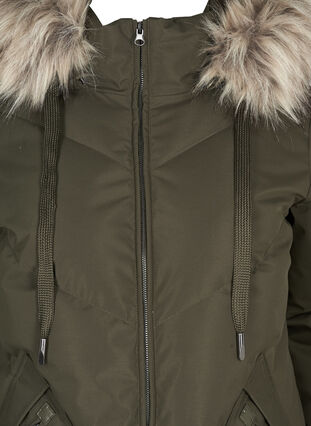 Manteau d'hiver avec capuche et bordure en fausse fourrure, Forest Night as s., Packshot image number 2