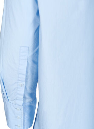 Chemise longue en coton avec poches poitrine, Blue Heron, Packshot image number 3