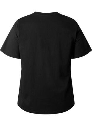 T-shirt van biologisch katoen met tekst, Black ÉTOILE, Packshot image number 1