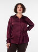 Shirt met satijnlook en wikkeleffect, Rood, Model image number 0