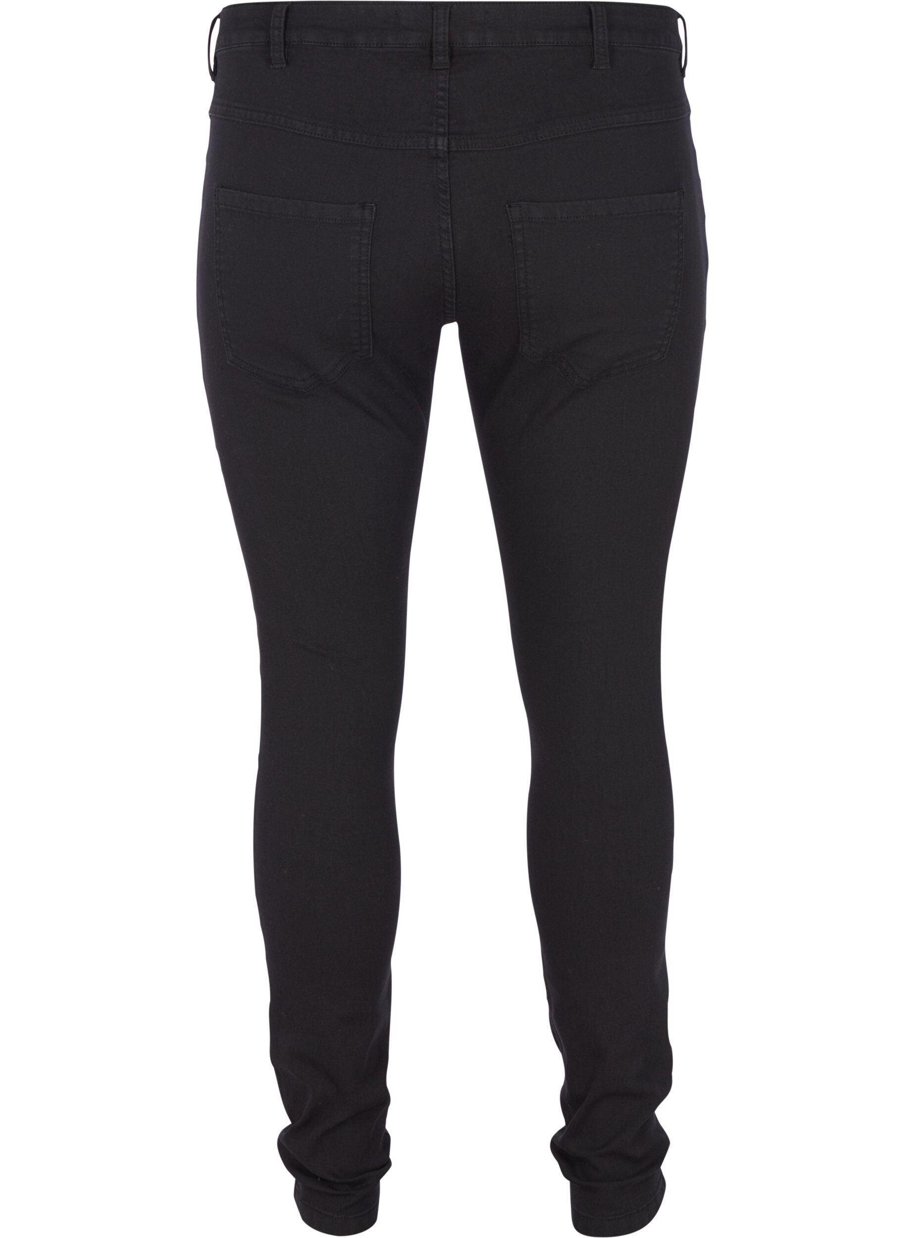 Zizzisuper slim fit Amy jeans met hoge taille, Zwart, Packshot image number 1