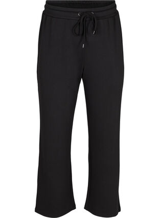 Pantalon de jogging avec largeur et cordon de serrage à la taille, Black, Packshot image number 0