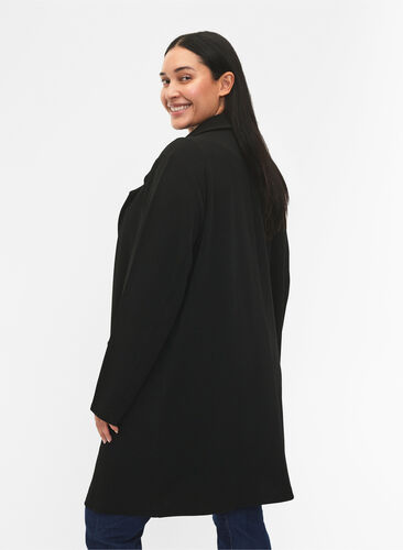FLASH - Lange jas met zakken, Black, Model image number 1