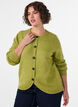 Cardigan avec boutons et devant arrondi, Vert clair, Model image number 0