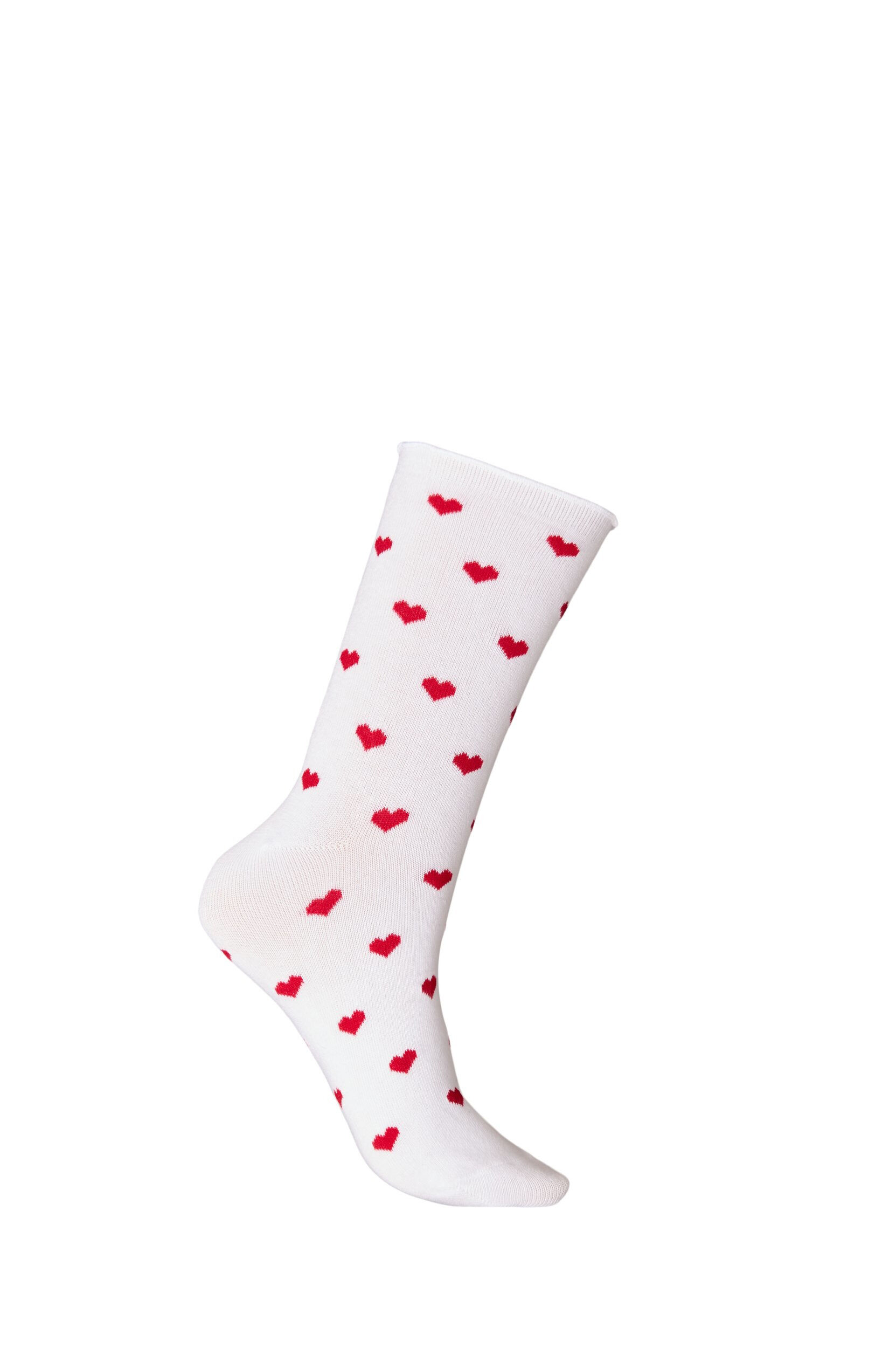 Zizzi Chaussettes en coton &agrave; motifs, Blanc, Packshot image number 1