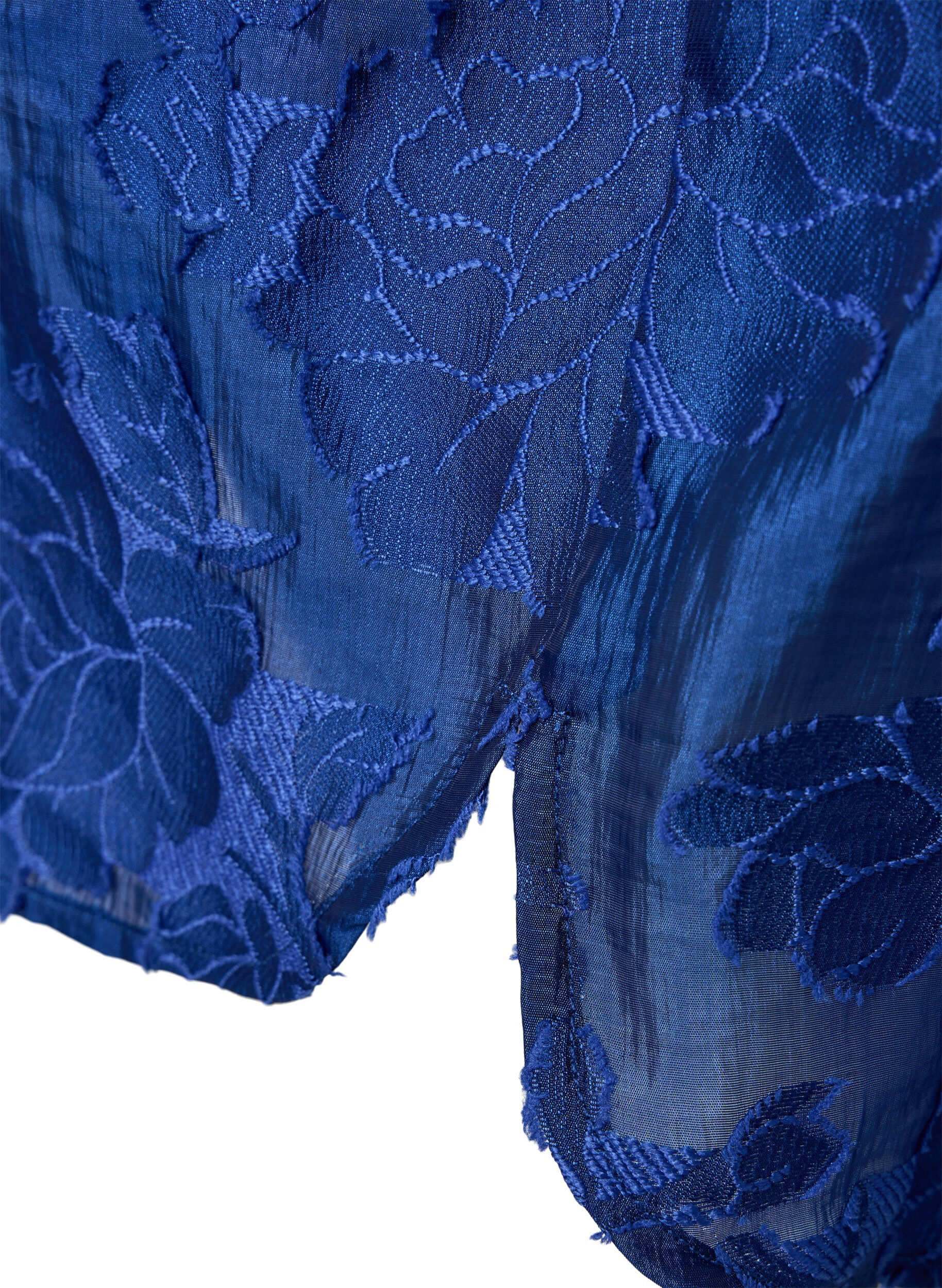ZizziLange jacquard shirt, Mazarine Blue, Packshot image number 3