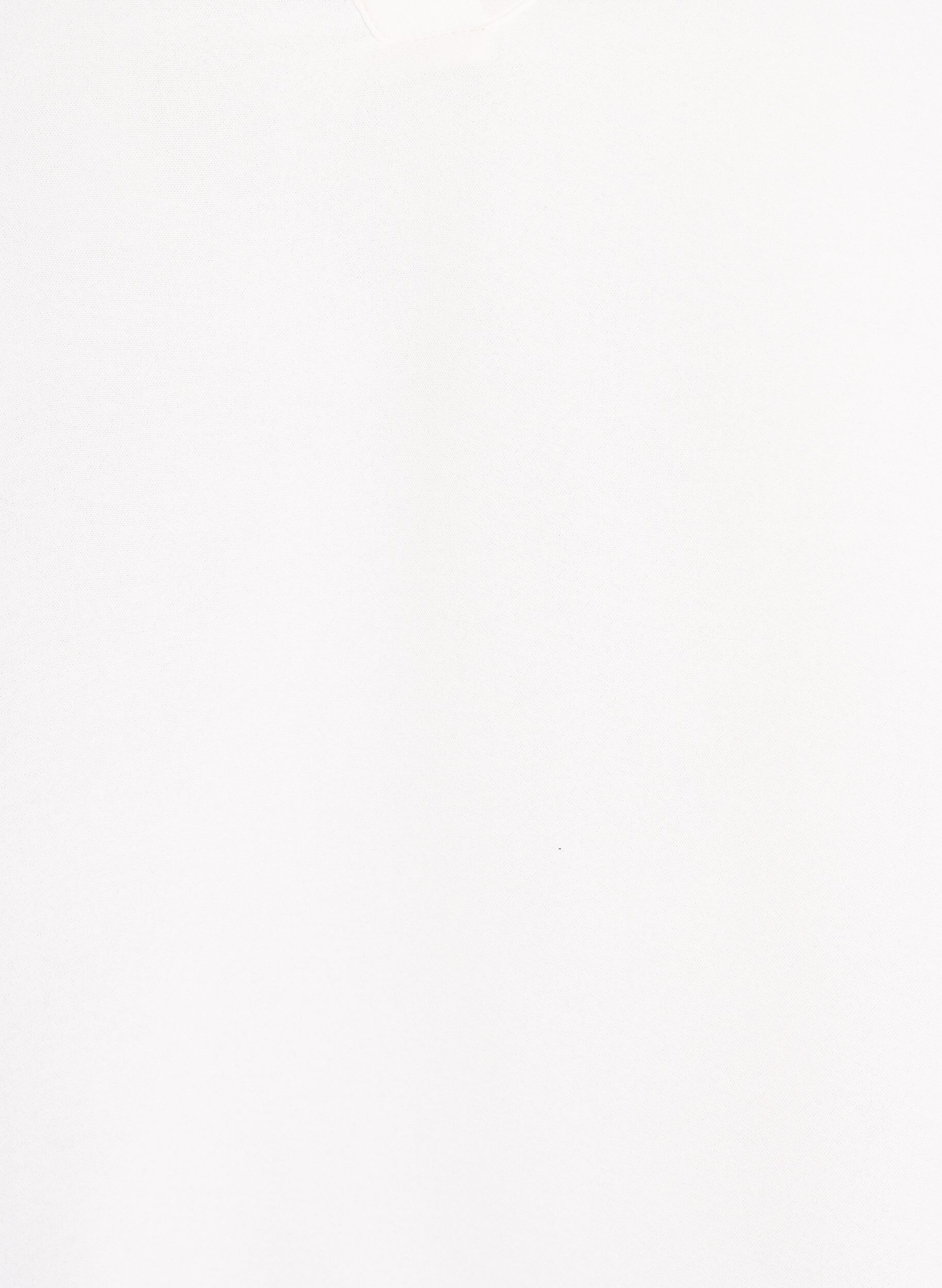 Zizzi Blouse avec poignets smock&eacute;s et col en V, Vanille, Packshot image number 2