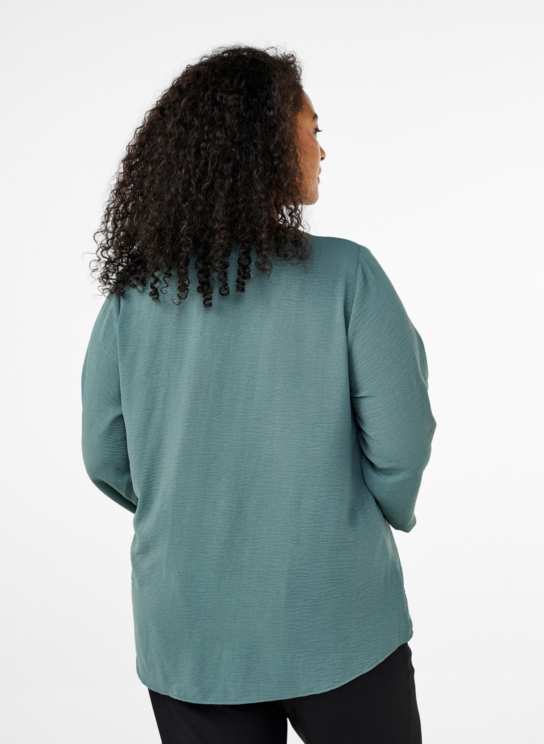 ZizziBlouse met 3/4 mouwen, Groen, Model image number 2
