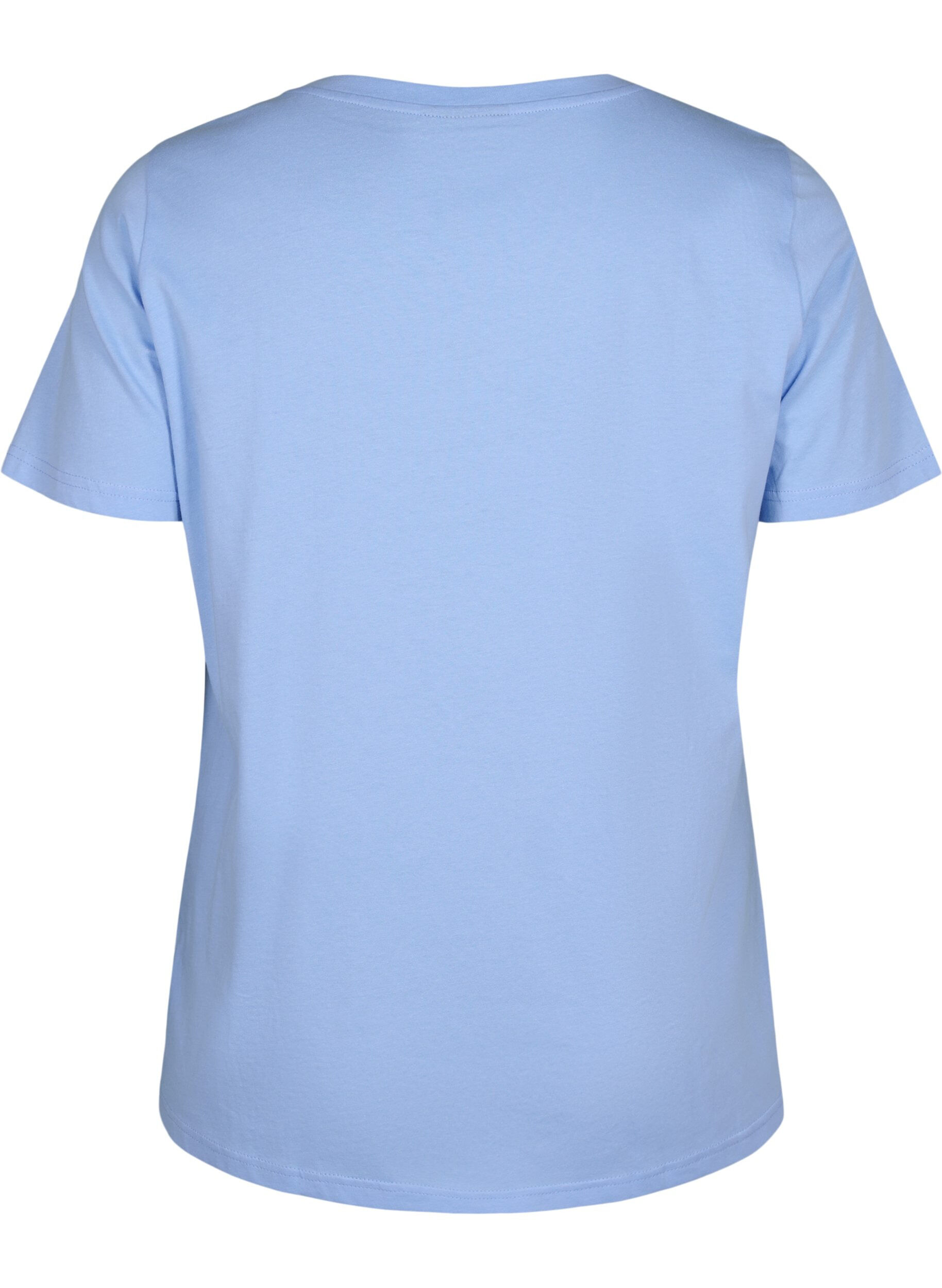 ZizziKatoenen T-shirt met tekstopdruk, Serenity w. Paris, Packshot image number 1