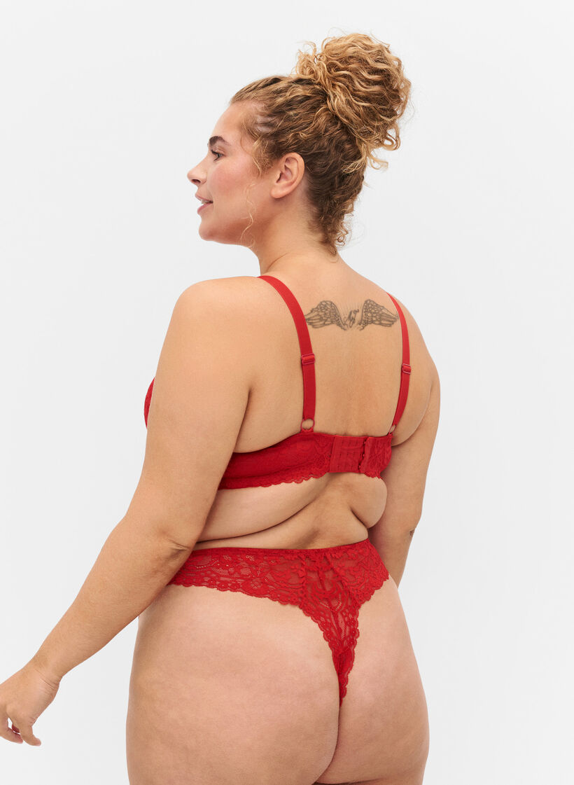 String en dentelle avec taille régulière, Red Ass., Model image number 1