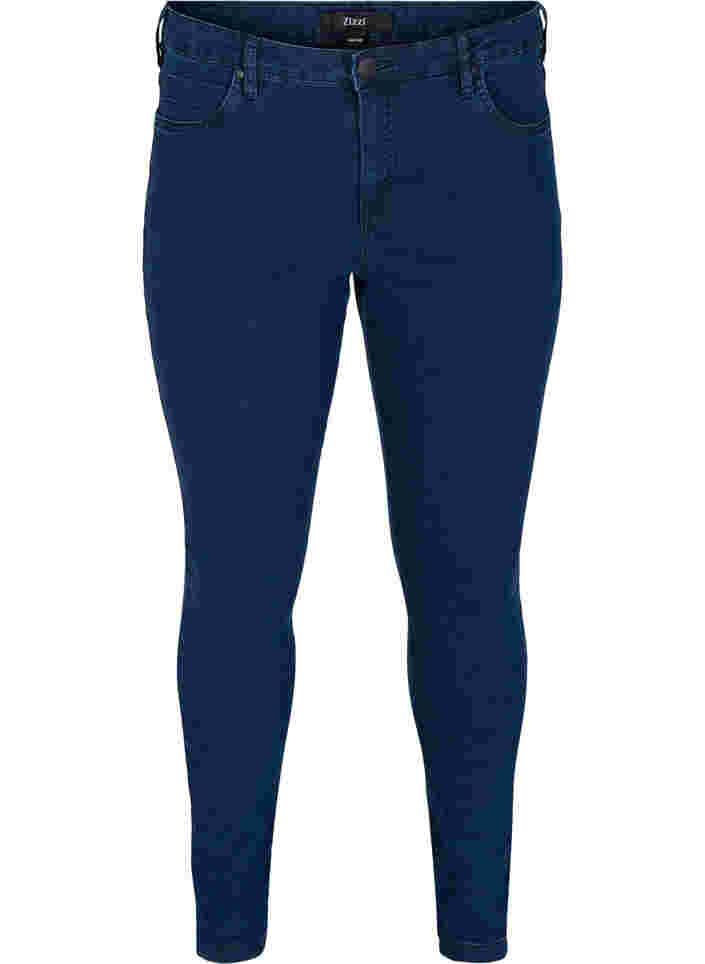 super slim fit Amy jeans met hoge taille, Dark blue, Packshot image number 0
