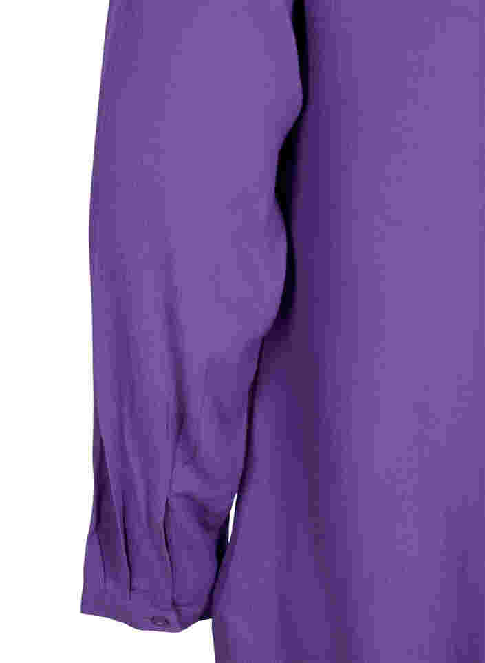 Tunique en viscose avec encolure en V, Deep Lavender, Packshot image number 3