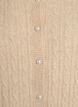 Kabelgebreid vest met parelknopen, Beige, Packshot image number 2