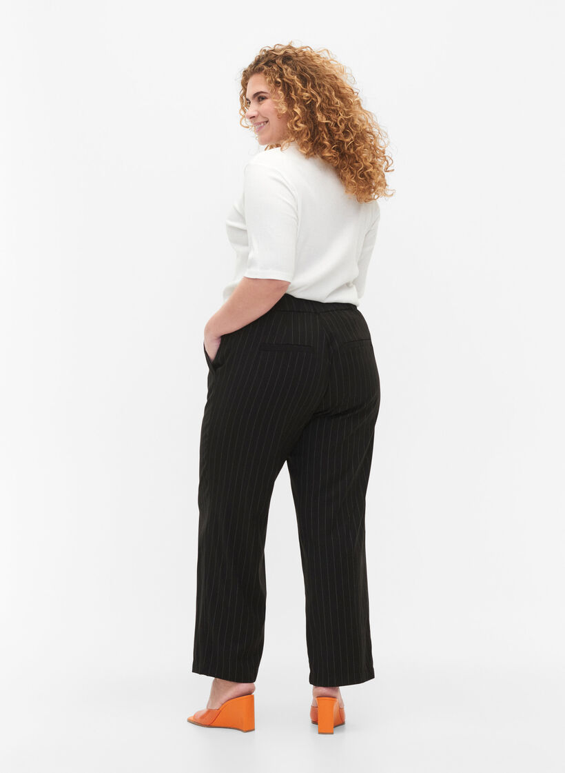 Broek met dunne strepen, Black W. Pinstripe, Model image number 1