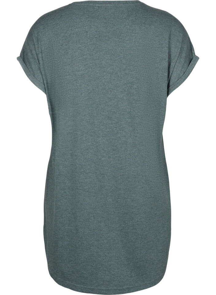 Nachthemd met korte mouwen en tekstprint, , Packshot image number 1