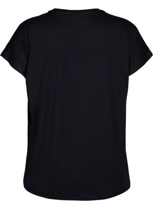 Trainings-T-shirt met korte mouwen en print, Black/Sugar Plum, Packshot image number 1