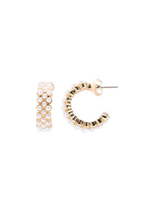 Cercles avec petites perles, Gold w. Pearl, Packshot image number 2