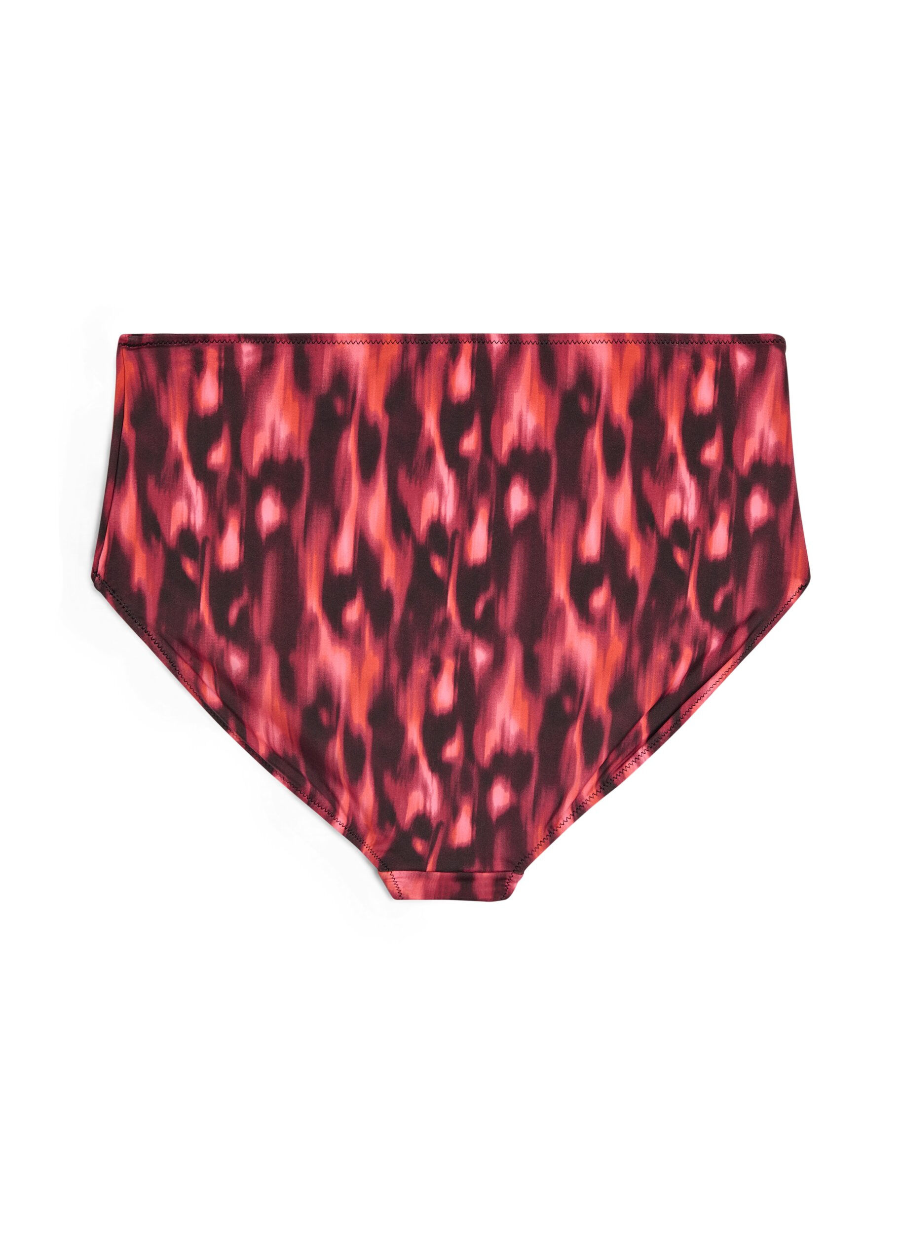 ZizziCulotte de bikini imprim&eacute;e et taille haute, Rouge, Packshot image number 1