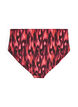 Culotte de bikini imprim&eacute;e et taille haute, Rouge, Packshot image number 1