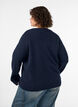 Pull col V, Bleu, Model image number 2