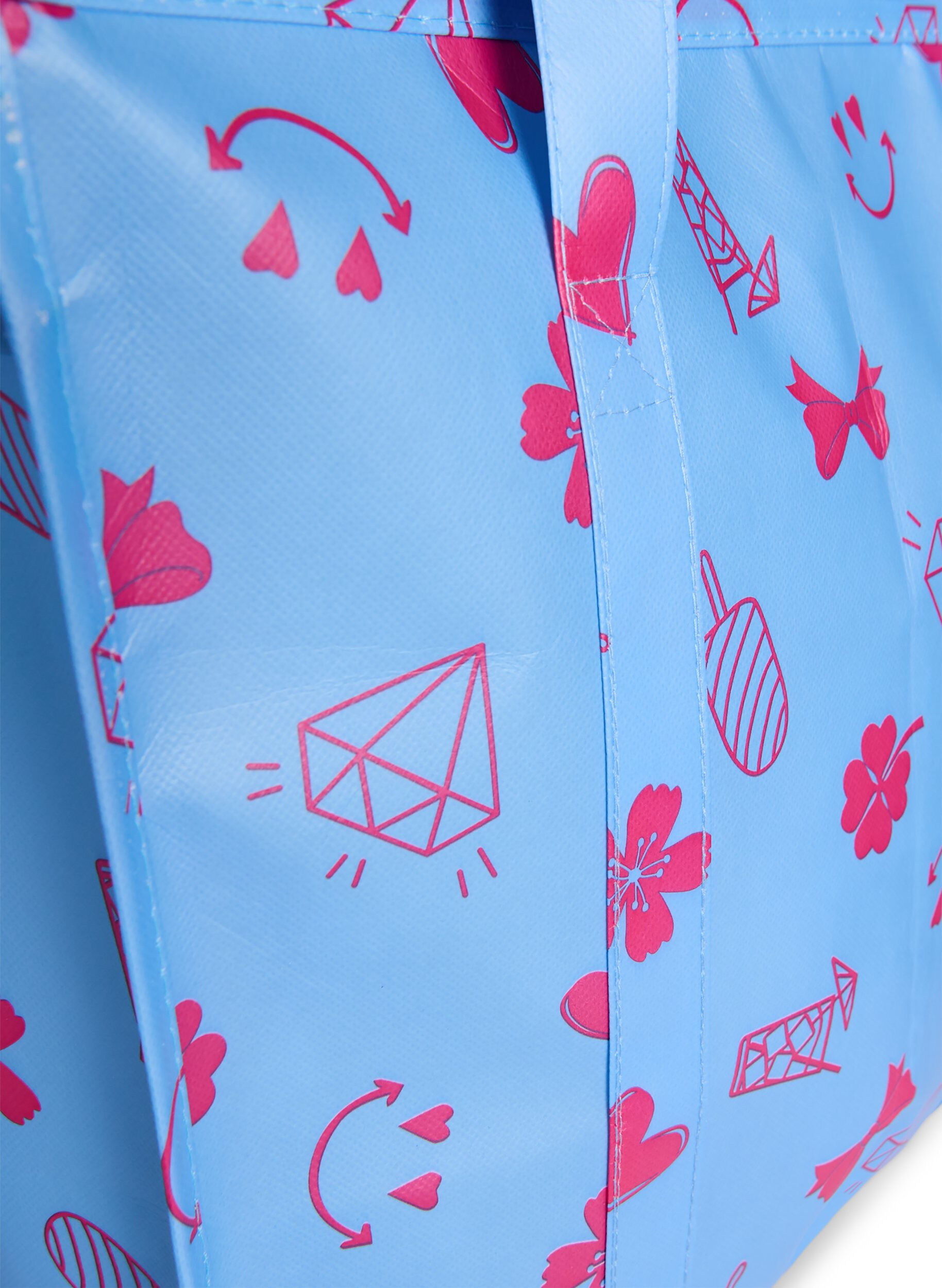 ZizziShoppingtas met ritssluiting, Blauw, Packshot image number 3