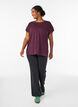 Los workout T-shirt met korte mouwen, Donker Bordeaux, Model image number 1