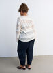 Blouse en dentelle avec manches longues, Vanille, Model image number 2