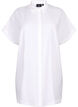Lang shirt van viscose met korte mouwen, Bright White, Packshot image number 0